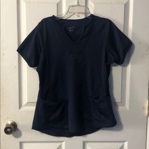 Navy blue scrub top